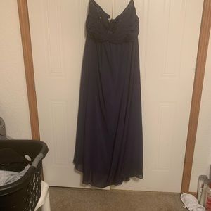 David’s bridal navy blue bridesmaid dress